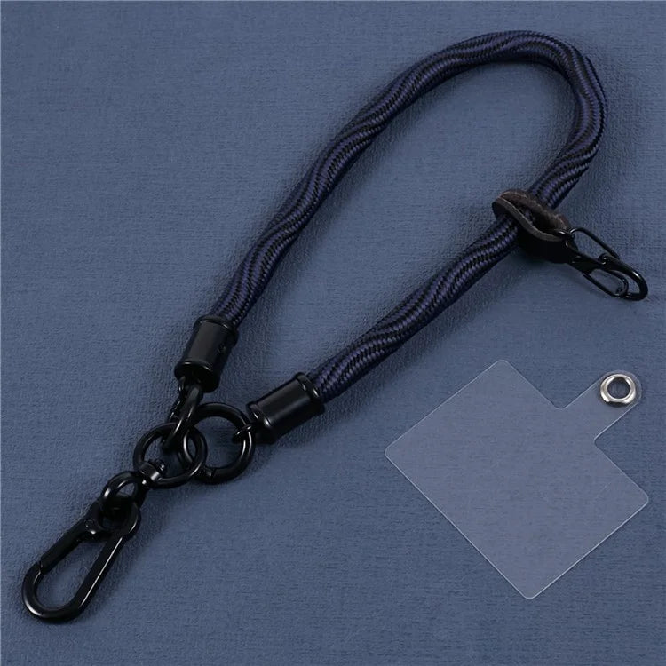 8mm 30cm S-Texture Hand Wrist Strap Short Lanyard Strap with Patch for Mobile Phone Keys Camera