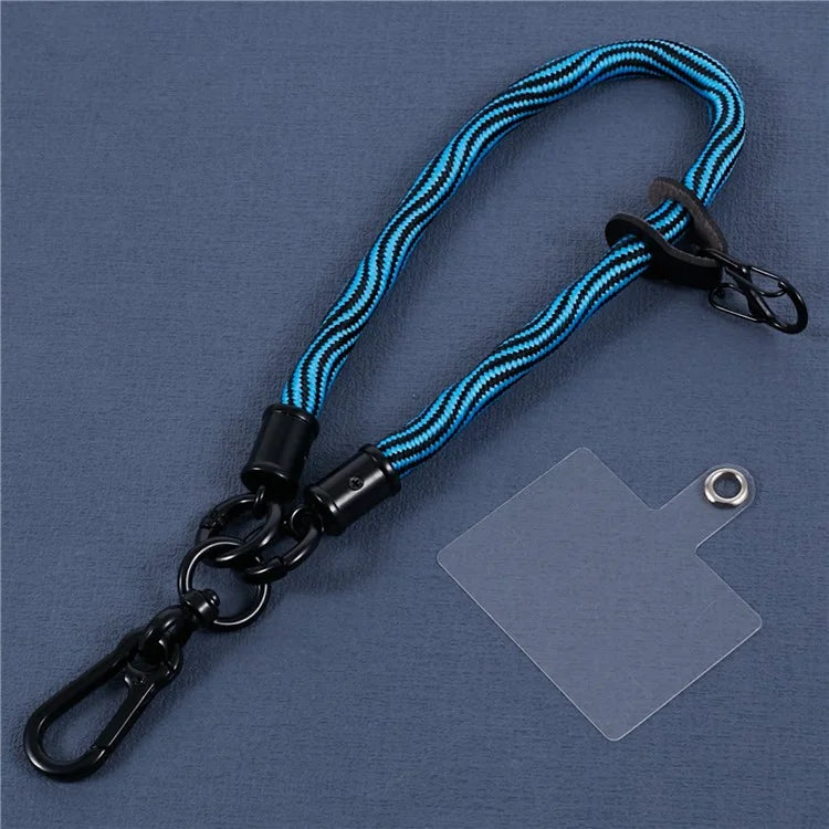 8mm 30cm S-Texture Hand Wrist Strap Short Lanyard Strap with Patch for Mobile Phone Keys Camera
