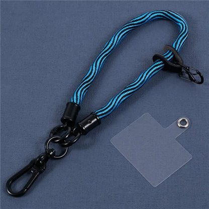 8mm 30cm S-Texture Hand Wrist Strap Short Lanyard Strap with Patch for Mobile Phone Keys Camera