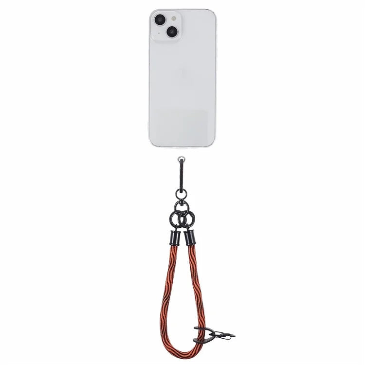 8mm 30cm S-Texture Hand Wrist Strap Short Lanyard Strap with Patch for Mobile Phone Keys Camera
