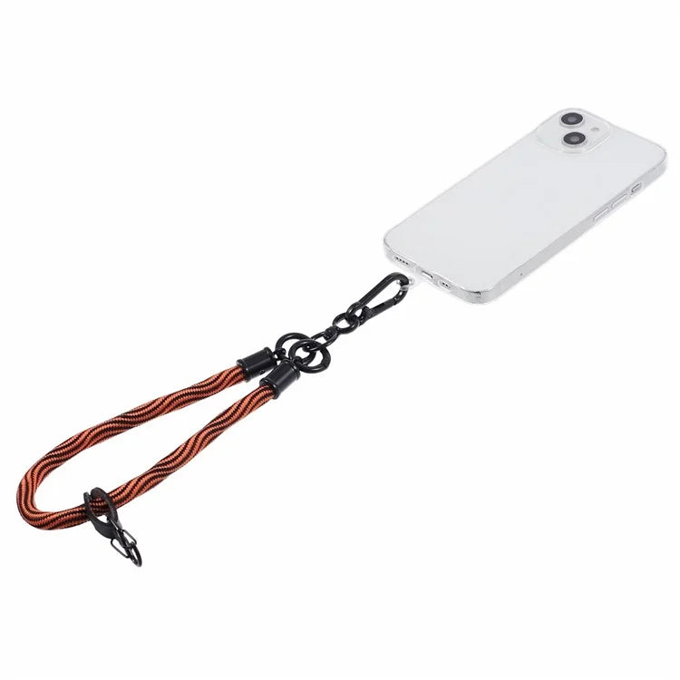 8mm 30cm S-Texture Hand Wrist Strap Short Lanyard Strap with Patch for Mobile Phone Keys Camera