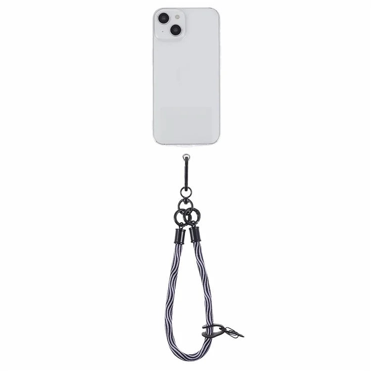 8mm 30cm S-Texture Hand Wrist Strap Short Lanyard Strap with Patch for Mobile Phone Keys Camera