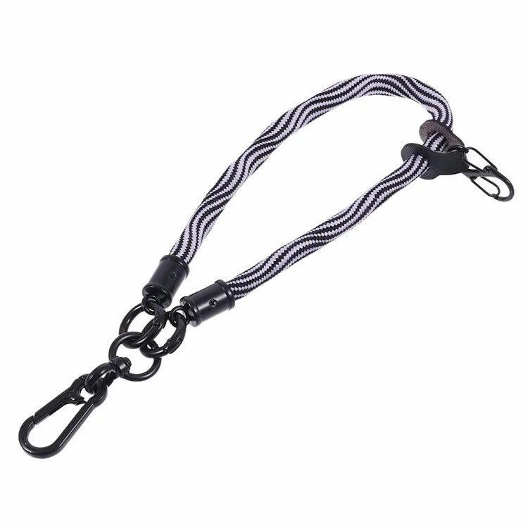 8mm 30cm S-Texture Hand Wrist Strap Short Lanyard Strap with Patch for Mobile Phone Keys Camera