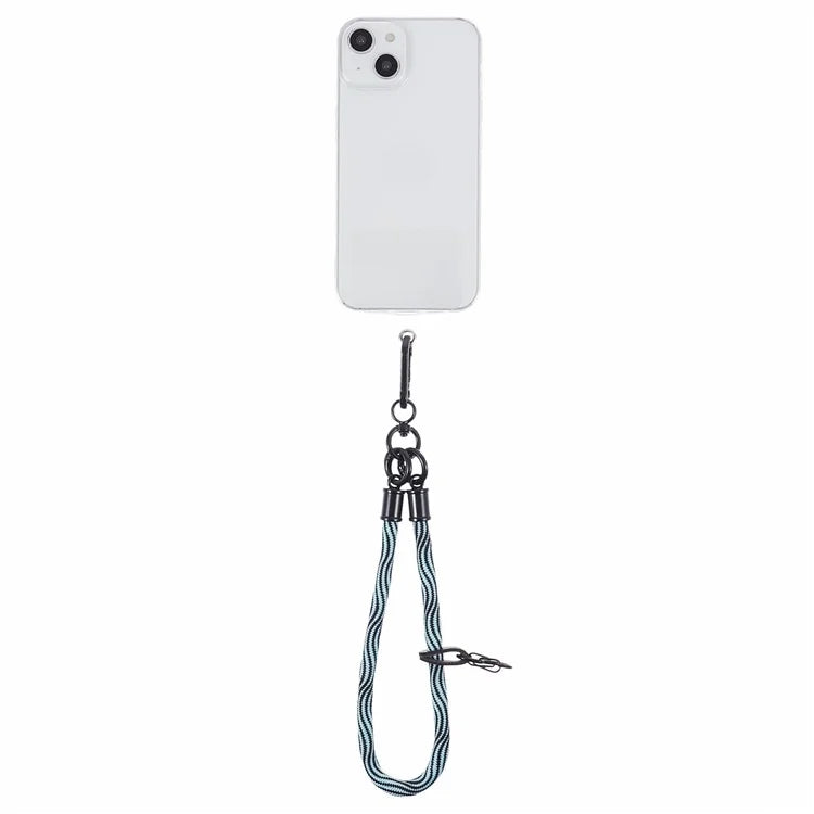 8mm 30cm S-Texture Hand Wrist Strap Short Lanyard Strap with Patch for Mobile Phone Keys Camera