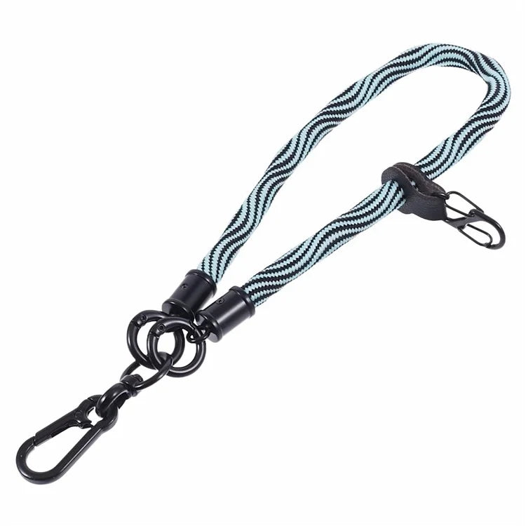 8mm 30cm S-Texture Hand Wrist Strap Short Lanyard Strap with Patch for Mobile Phone Keys Camera