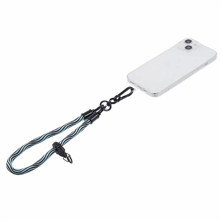 8mm 30cm S-Texture Hand Wrist Strap Short Lanyard Strap with Patch for Mobile Phone Keys Camera