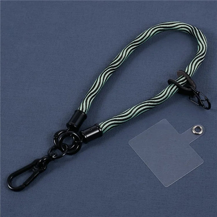 8mm 30cm S-Texture Hand Wrist Strap Short Lanyard Strap with Patch for Mobile Phone Keys Camera