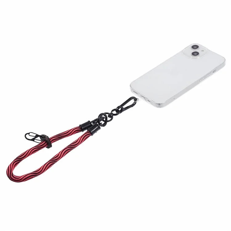 8mm 30cm S-Texture Hand Wrist Strap Short Lanyard Strap with Patch for Mobile Phone Keys Camera