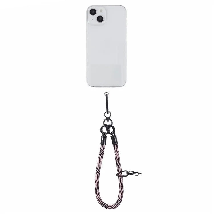 8mm 30cm S-Texture Hand Wrist Strap Short Lanyard Strap with Patch for Mobile Phone Keys Camera