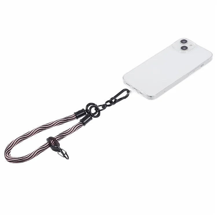 8mm 30cm S-Texture Hand Wrist Strap Short Lanyard Strap with Patch for Mobile Phone Keys Camera