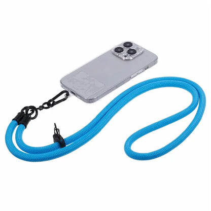Style A Solid Color Phone Strap 10mm Crossbody Nylon Phone Charm with Clear Patch