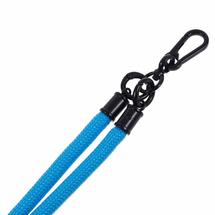 Style A Solid Color Phone Strap 10mm Crossbody Nylon Phone Charm with Clear Patch