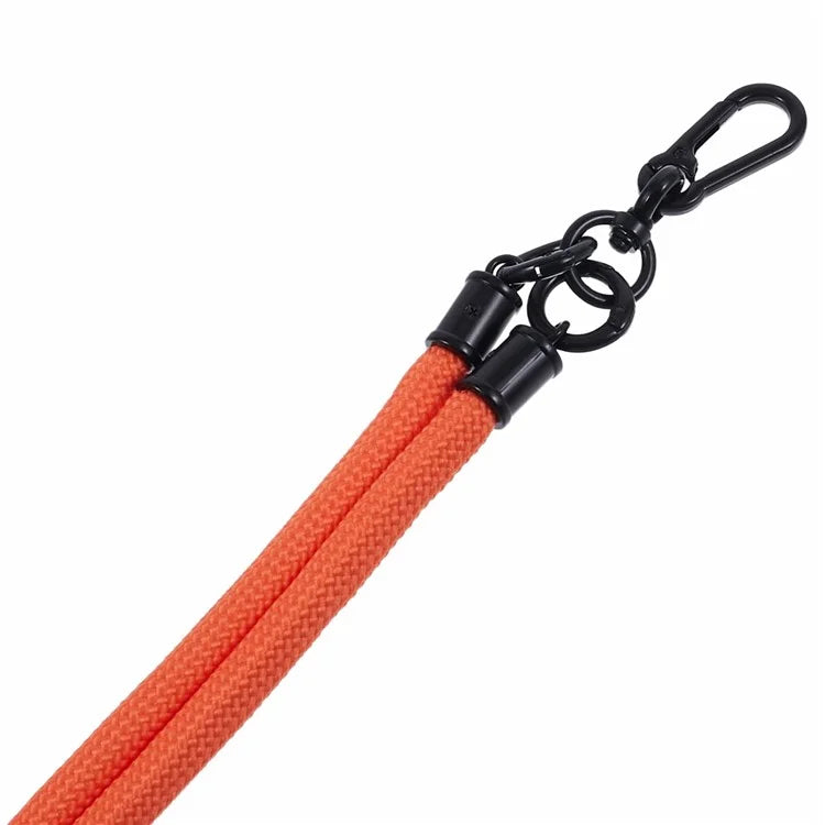 Style A Solid Color Phone Strap 10mm Crossbody Nylon Phone Charm with Clear Patch