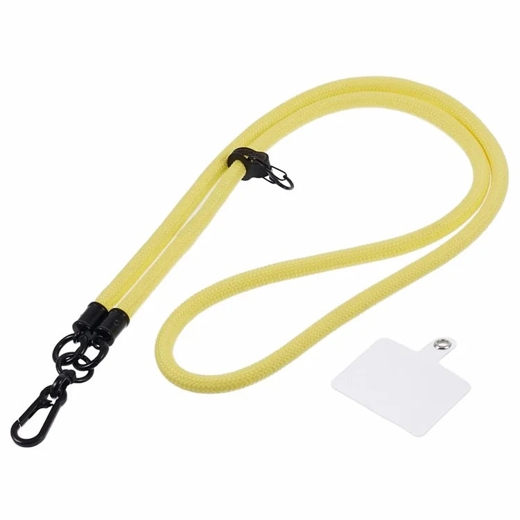 Style A Solid Color Phone Strap 10mm Crossbody Nylon Phone Charm with Clear Patch