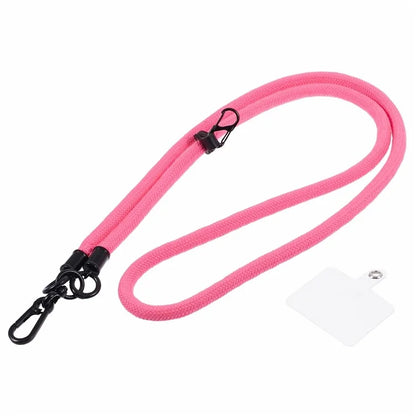 Style A Solid Color Phone Strap 10mm Crossbody Nylon Phone Charm with Clear Patch