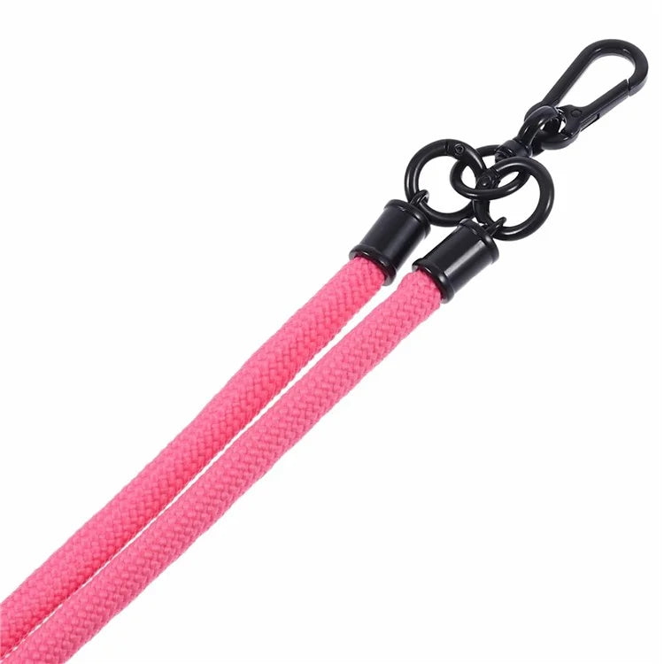 Style A Solid Color Phone Strap 10mm Crossbody Nylon Phone Charm with Clear Patch