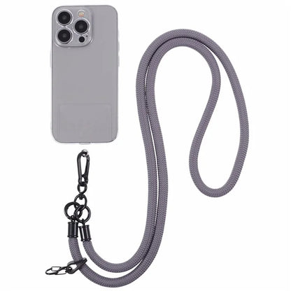 Style A Solid Color Phone Strap 10mm Crossbody Nylon Phone Charm with Clear Patch