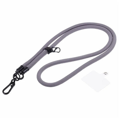 Style A Solid Color Phone Strap 10mm Crossbody Nylon Phone Charm with Clear Patch