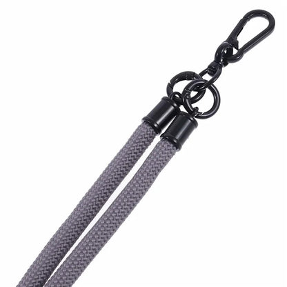 Style A Solid Color Phone Strap 10mm Crossbody Nylon Phone Charm with Clear Patch