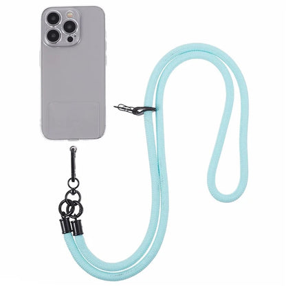Style A Solid Color Phone Strap 10mm Crossbody Nylon Phone Charm with Clear Patch