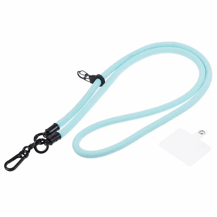 Style A Solid Color Phone Strap 10mm Crossbody Nylon Phone Charm with Clear Patch