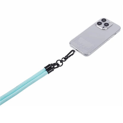 Style A Solid Color Phone Strap 10mm Crossbody Nylon Phone Charm with Clear Patch