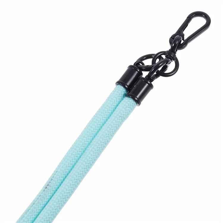 Style A Solid Color Phone Strap 10mm Crossbody Nylon Phone Charm with Clear Patch