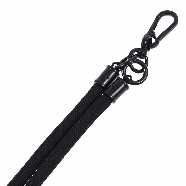 Style A Solid Color Phone Strap 10mm Crossbody Nylon Phone Charm with Clear Patch