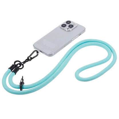 Style A Solid Color Phone Strap 10mm Crossbody Nylon Phone Charm with Clear Patch