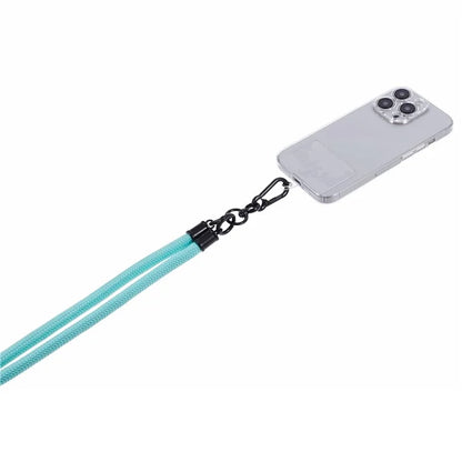 Style A Solid Color Phone Strap 10mm Crossbody Nylon Phone Charm with Clear Patch