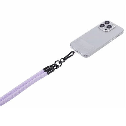 Style A Solid Color Phone Strap 10mm Crossbody Nylon Phone Charm with Clear Patch
