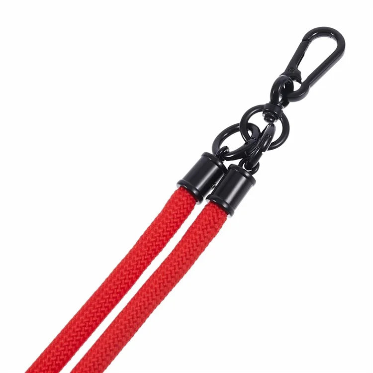 Style A Solid Color Phone Strap 10mm Crossbody Nylon Phone Charm with Clear Patch