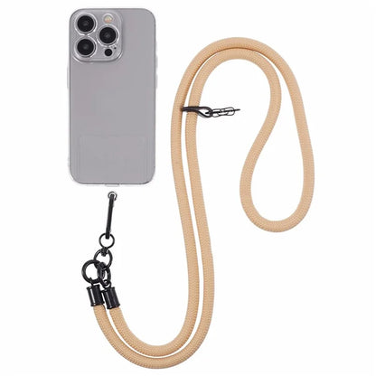 Style A Solid Color Phone Strap 10mm Crossbody Nylon Phone Charm with Clear Patch