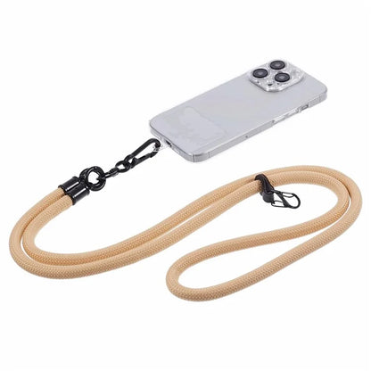 Style A Solid Color Phone Strap 10mm Crossbody Nylon Phone Charm with Clear Patch