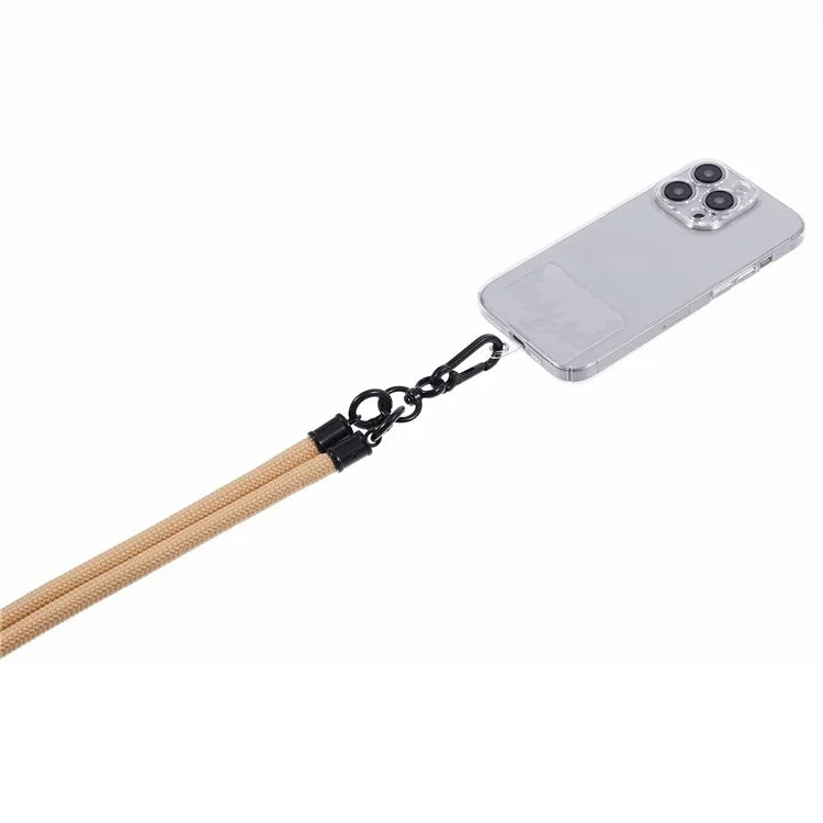 Style A Solid Color Phone Strap 10mm Crossbody Nylon Phone Charm with Clear Patch