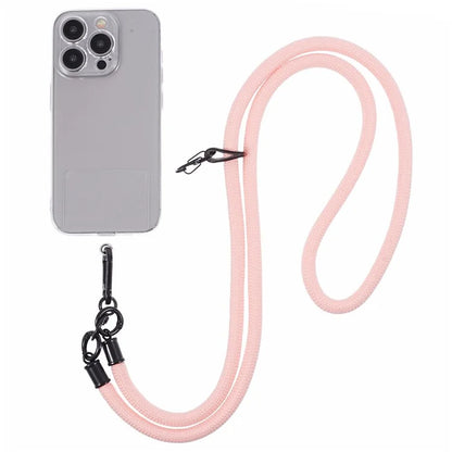 Style A Solid Color Phone Strap 10mm Crossbody Nylon Phone Charm with Clear Patch