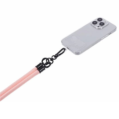 Style A Solid Color Phone Strap 10mm Crossbody Nylon Phone Charm with Clear Patch