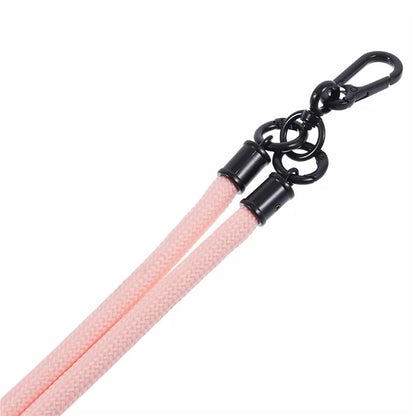 Style A Solid Color Phone Strap 10mm Crossbody Nylon Phone Charm with Clear Patch