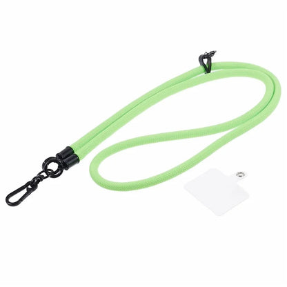 Style A Solid Color Phone Strap 10mm Crossbody Nylon Phone Charm with Clear Patch