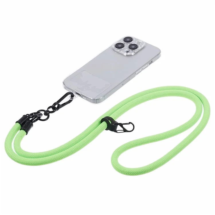 Style A Solid Color Phone Strap 10mm Crossbody Nylon Phone Charm with Clear Patch