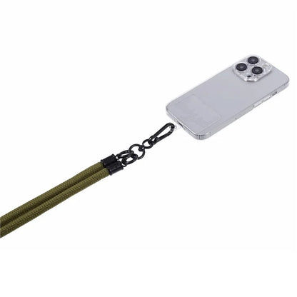 Style A Solid Color Phone Strap 10mm Crossbody Nylon Phone Charm with Clear Patch