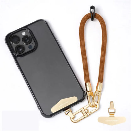 LEEU DESIGN 30cm Smartphone Strap Cell Phone Polyester Lanyard with Metal Tether Tab