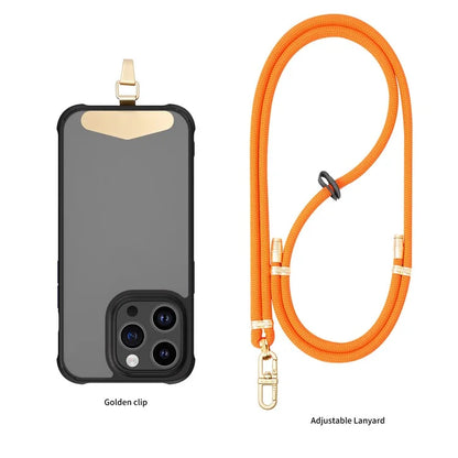 LEEU DESIGN 120cm Smartphone Shoulder Strap with Metal Tether Tab, Adjustable Cell Phone Polyester Lanyard