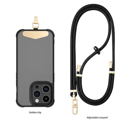 LEEU DESIGN 120cm Smartphone Shoulder Strap with Metal Tether Tab, Adjustable Cell Phone Polyester Lanyard