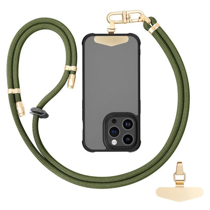 LEEU DESIGN 120cm Smartphone Shoulder Strap with Metal Tether Tab, Adjustable Cell Phone Polyester Lanyard