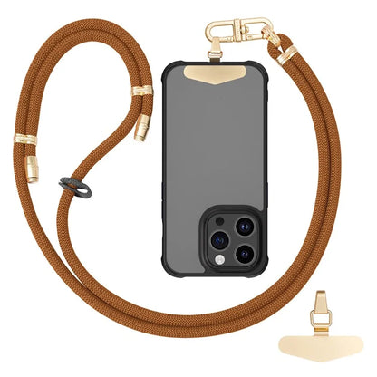LEEU DESIGN 120cm Smartphone Shoulder Strap with Metal Tether Tab, Adjustable Cell Phone Polyester Lanyard