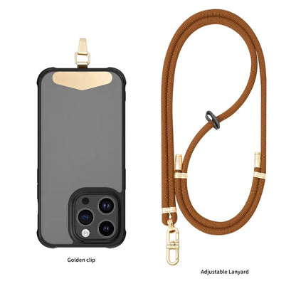 LEEU DESIGN 120cm Smartphone Shoulder Strap with Metal Tether Tab, Adjustable Cell Phone Polyester Lanyard