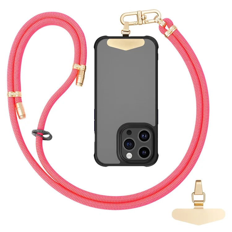 LEEU DESIGN 120cm Smartphone Shoulder Strap with Metal Tether Tab, Adjustable Cell Phone Polyester Lanyard