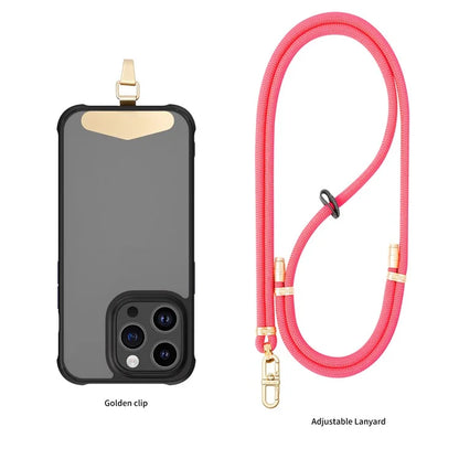 LEEU DESIGN 120cm Smartphone Shoulder Strap with Metal Tether Tab, Adjustable Cell Phone Polyester Lanyard