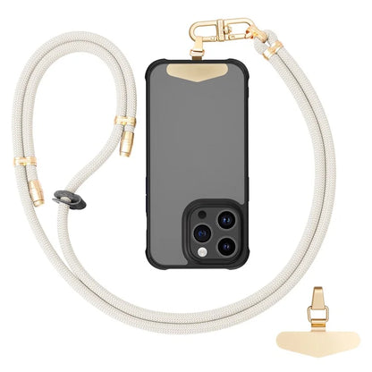 LEEU DESIGN 120cm Smartphone Shoulder Strap with Metal Tether Tab, Adjustable Cell Phone Polyester Lanyard